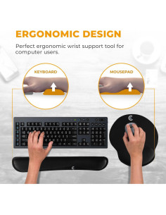 Juego de 4 Reposamuñecas Ergonómicos CushionCare - Espuma Viscoelástica 2