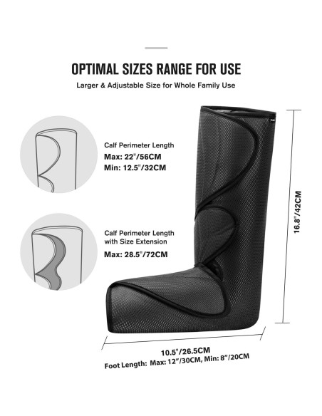 Masajeador de Aire para Piernas FIT KING FT-009A - 2 Modos 3 Intensidades