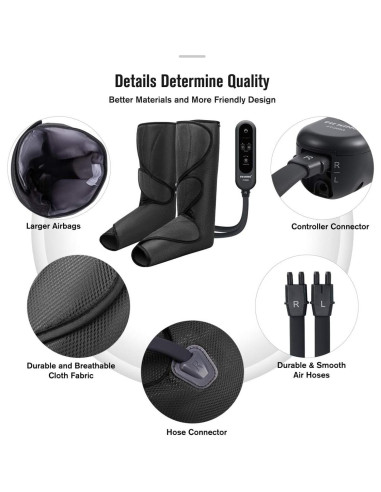 Masajeador de Aire para Piernas FIT KING FT-009A - 2 Modos 3 Intensidades