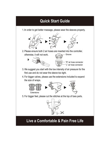 Masajeador de Aire para Piernas FIT KING FT-009A - 2 Modos 3 Intensidades