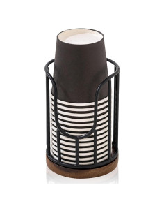 Dispensador de Tazas para Baño QTTCMY Negro Acacia 3oz