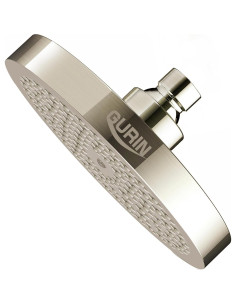 Cabezal de Ducha GURIN Alta Presión Lluvia 15.24 cm Níquel Cepillado 2