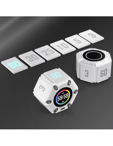 Temporizador Pomodoro Printers Jack Blanco Perla 6 Modos