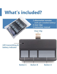 Control Remoto Universal Solidremote L-VISOR-1 para Garaje 2