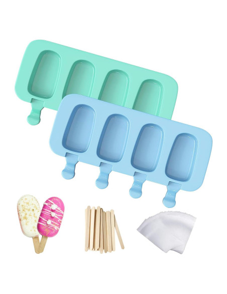 Moldes de Paletas de Silicona Ozera 2 Piezas Multicolor