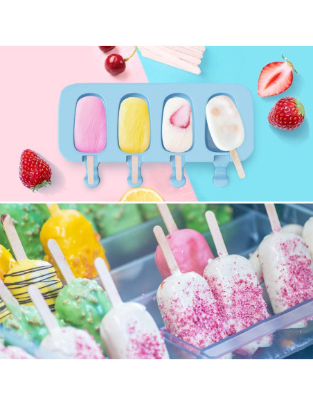 Moldes de Paletas de Silicona Ozera 2 Piezas Multicolor