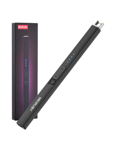 Encendedor Eléctrico Recargable MEIRUBY M-13 Negro a Prueba de Viento
