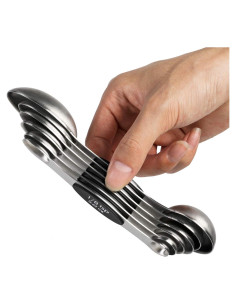Juego de Cucharas Medidoras Magnéticas YellRin 6 Piezas Acero Inoxidable