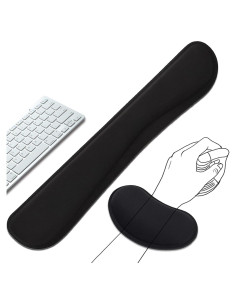 Juego de Reposamuñecas Ergonómico Pure Choice Negro