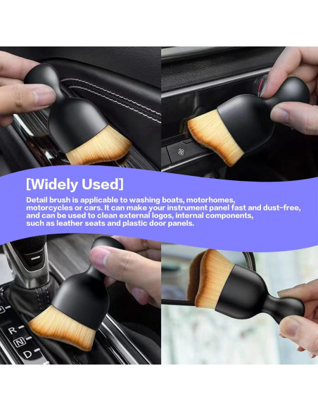 Cepillo de Detalle AOCISKA QXS002 para Interior de Coche