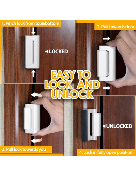 Cerradura de refuerzo de seguridad EverPlus para puertas - A prueba de niños