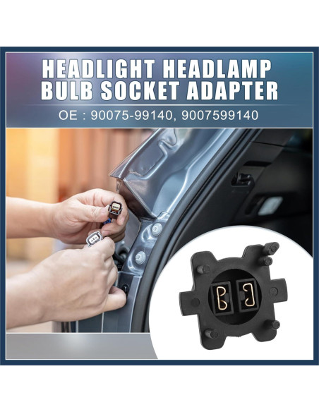 Adaptador de zócalo de bombilla INFINAUTO 90075-99140 para Toyota
