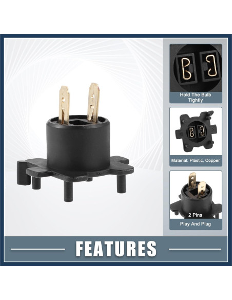 Adaptador de zócalo de bombilla INFINAUTO 90075-99140 para Toyota