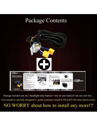 Set 2 Arneses H4 KASLIGHT para Faros LED Toyota Tacoma