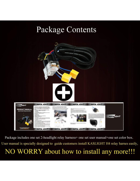 Set 2 Arneses H4 KASLIGHT para Faros LED Toyota Tacoma