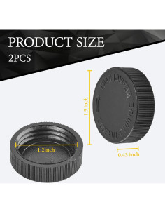 Juego de 2 Tanques de Refrigerante ONISMEZ con Tapa Negra 2