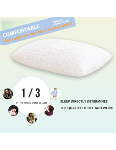 Almohada de Espuma de Memoria Ajustable RGTIME Estándar 66x51cm 2