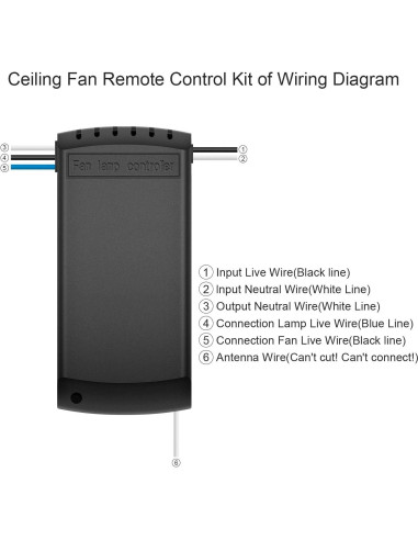 Kit Control Remoto Inalámbrico para Ventilador de Techo Ostrich