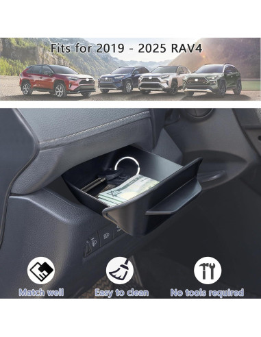 Caja de Cajón del Conductor JDMCAR para Toyota RAV4 2019-2025