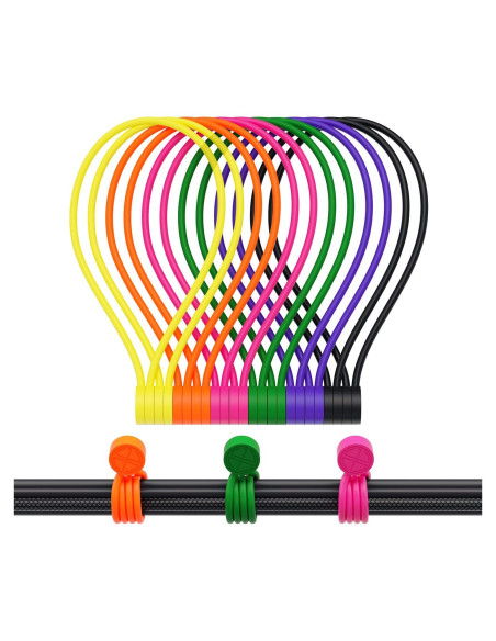 Correas Magnéticas de Silicona FRKNER 22.86 cm Reutilizables 12 Pzs