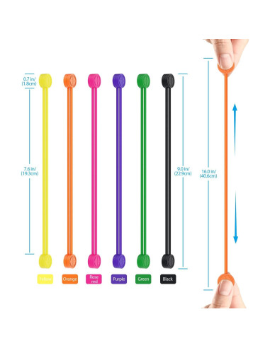 Correas Magnéticas de Silicona FRKNER 22.86 cm Reutilizables 12 Pzs