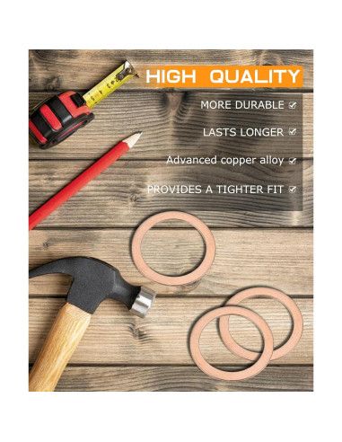 15 Juntas de Drenaje de Aceite Cobre 14mm SCUARI