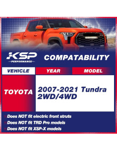 KSP Kits de Elevación 3" Frontal y 2" Trasero Toyota Tundra 2