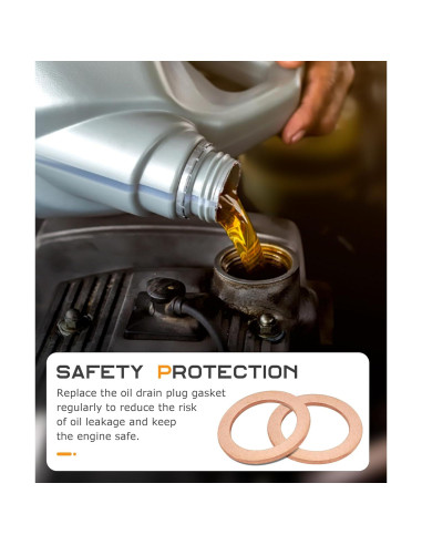 15 Juntas de Drenaje de Aceite Cobre 14mm SCUARI