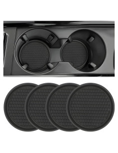 Posavasos antideslizantes AUCELI para coche, 4 unidades