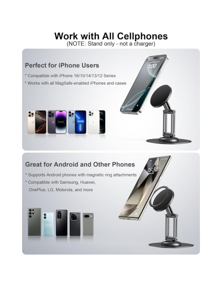 Soporte Magnético para Teléfono NINEFATICS Ajustable 360