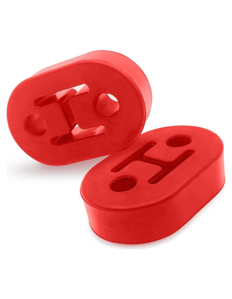 Soporte de Escape de Goma Stymart 2 Agujeros 12mm Rojo