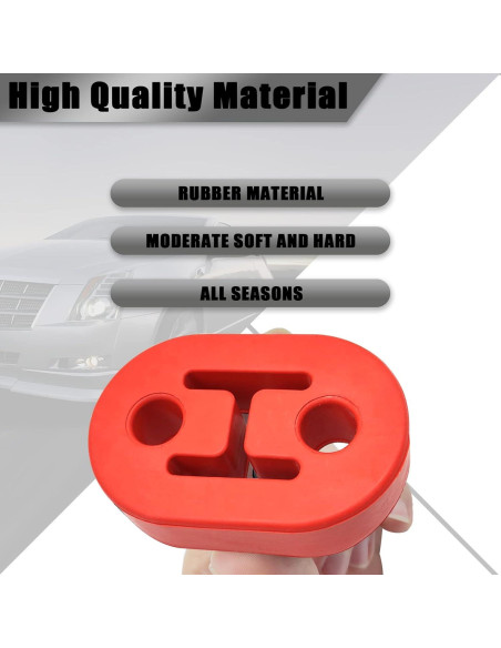 Soporte de Escape de Goma Stymart 2 Agujeros 12mm Rojo