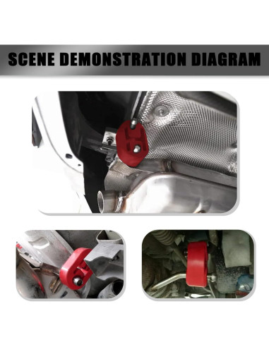 Soporte de Escape de Goma Stymart 2 Agujeros 12mm Rojo