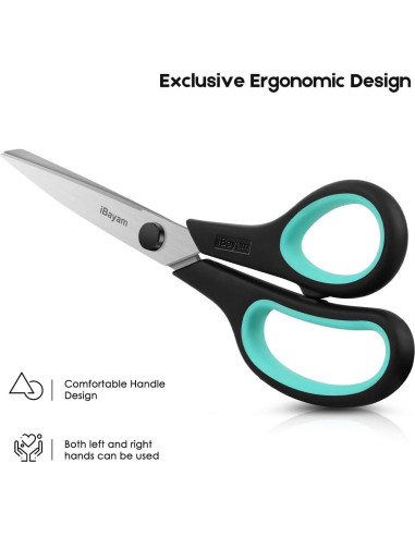 Paquete de 3 Tijeras iBayam 20.32 cm Alta Resistencia Afiladas