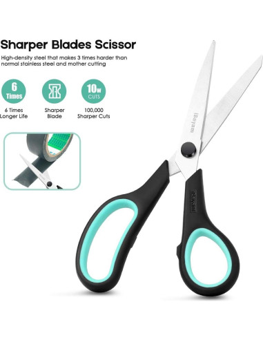 Paquete de 3 Tijeras iBayam 20.32 cm Alta Resistencia Afiladas