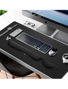 Gimars Set Almohadilla de Mouse y Soporte para Muñeca Negro 80x30.5cm 2