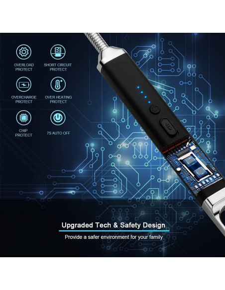 Encendedor Eléctrico SUPRUS Recargable USB Cuello Flexible 15.2cm