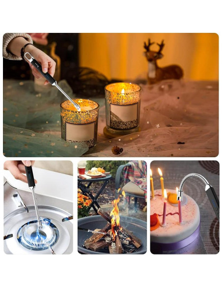 Encendedor Eléctrico SUPRUS Recargable USB Cuello Flexible 15.2cm