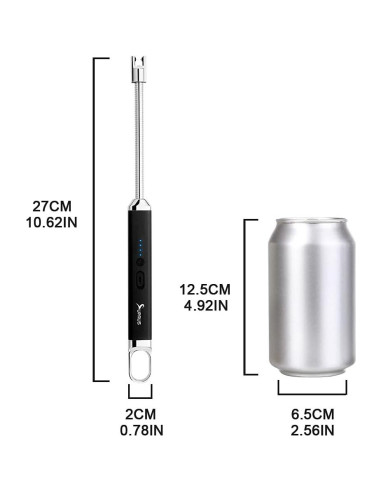 Encendedor Eléctrico SUPRUS Recargable USB Cuello Flexible 15.2cm