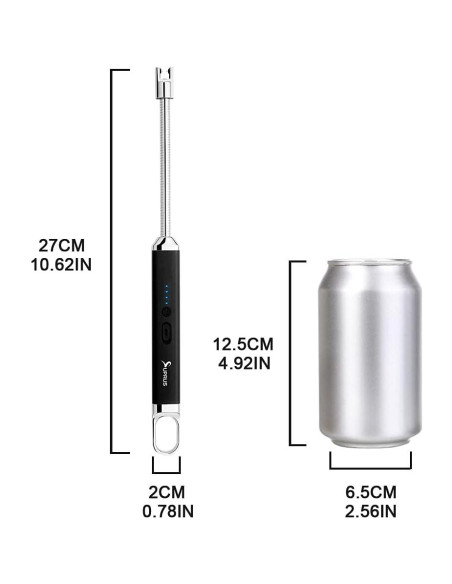 Encendedor Eléctrico SUPRUS Recargable USB Cuello Flexible 15.2cm