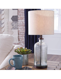 Lámpara de Mesa de Vidrio Sembrado Ashley 57.15 cm Bronce 2