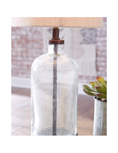 Lámpara de Mesa de Vidrio Sembrado Ashley 57.15 cm Bronce