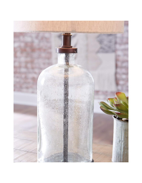 Lámpara de Mesa de Vidrio Sembrado Ashley 57.15 cm Bronce