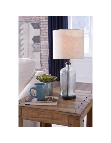 Lámpara de Mesa de Vidrio Sembrado Ashley 57.15 cm Bronce