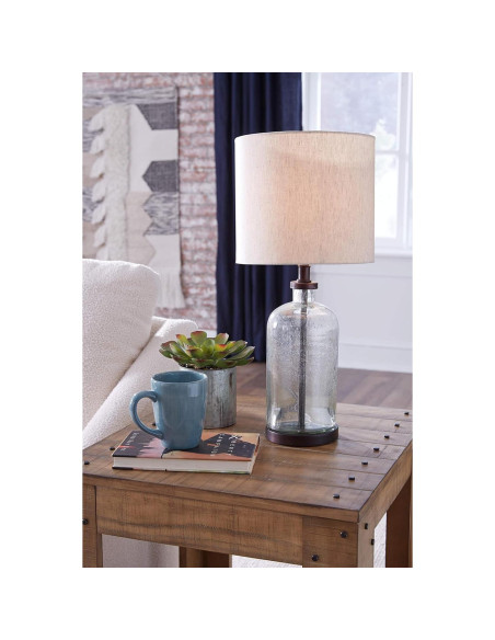 Lámpara de Mesa de Vidrio Sembrado Ashley 57.15 cm Bronce