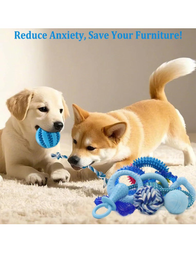 Paquete de 20 Juguetes para Cachorros Beiker - Goma y Cuerda