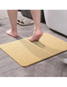 Alfombra de Baño Antideslizante Asvin 61x41 cm Beige PVC 2