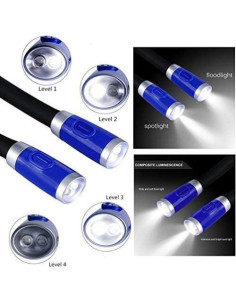 Luz de Lectura LED Betensh Azul Recargable 3 Niveles Brillo 2