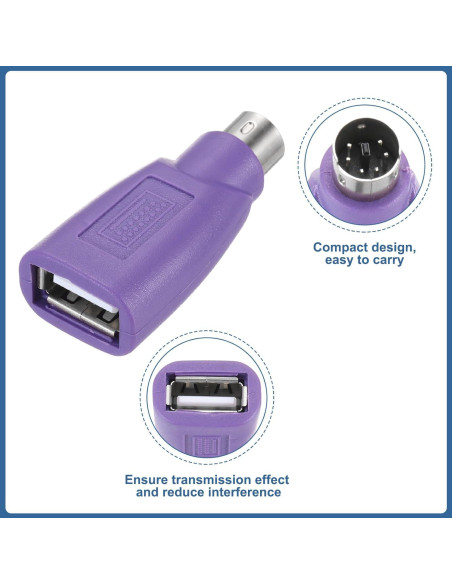 Adaptador MECCANIXITY PS/2 a USB Hembra para Teclado PC