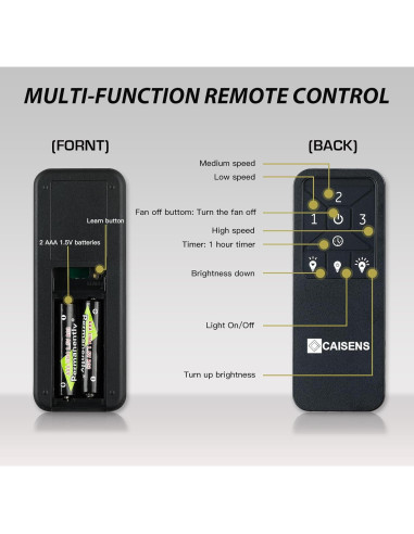 Control Remoto Universal para Ventilador de Techo Caisens 3 Velocidades